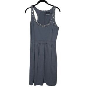 Cynthia Rowley Dress Gray Sleeveless Studded Accents Party Cocktail‎ Medium